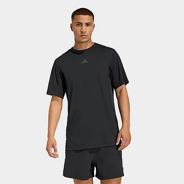 adidas Men's D4T Power 3-Stripes T-Shirt in Black Size: Small