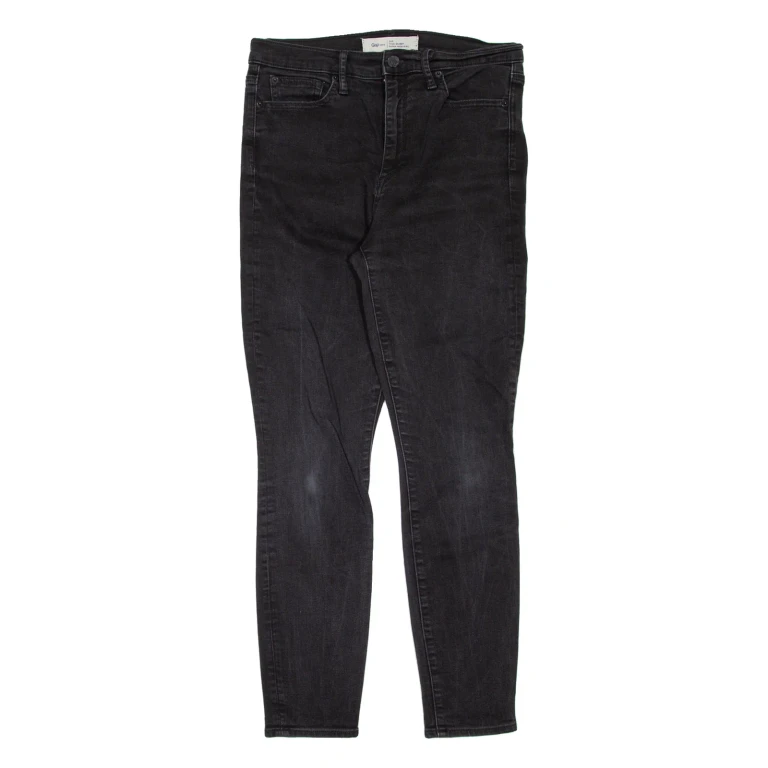 GAP Super High Rise Womens Jeans Black Slim Skinny W30 L27