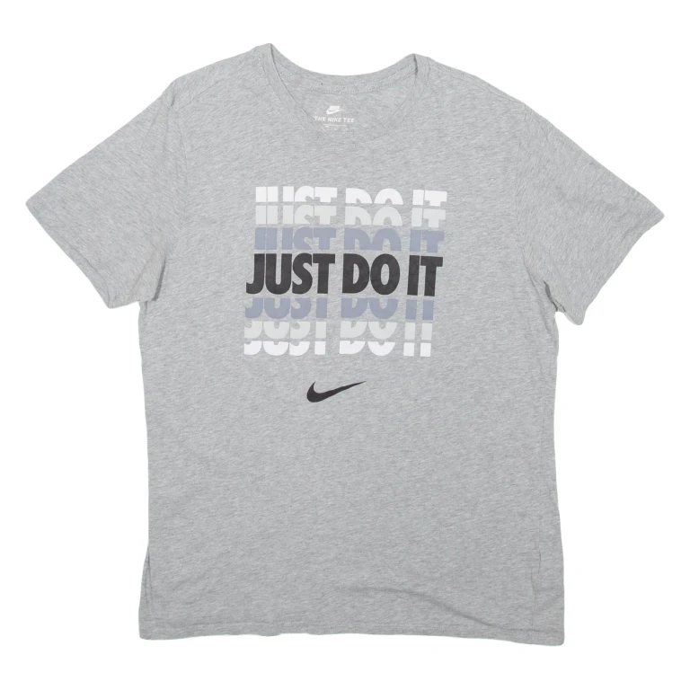 NIKE Mens T-Shirt Grey L (JJ1-151024-5311)