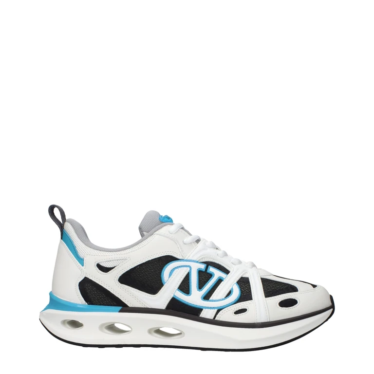 Valentino Garavani White Fabric Athletic Sneakers - Men