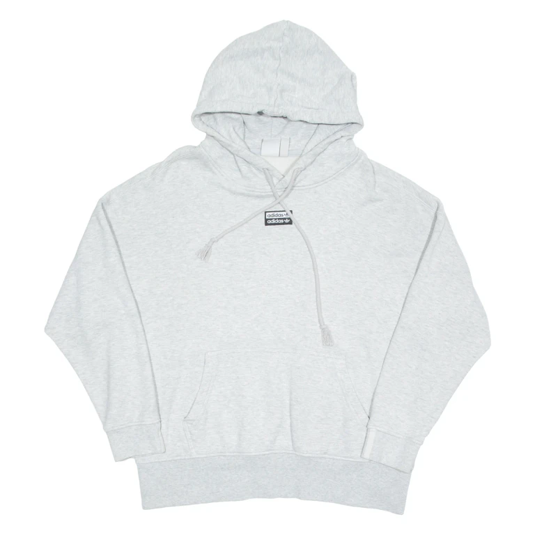 ADIDAS Womens Grey Hoodie UK 10