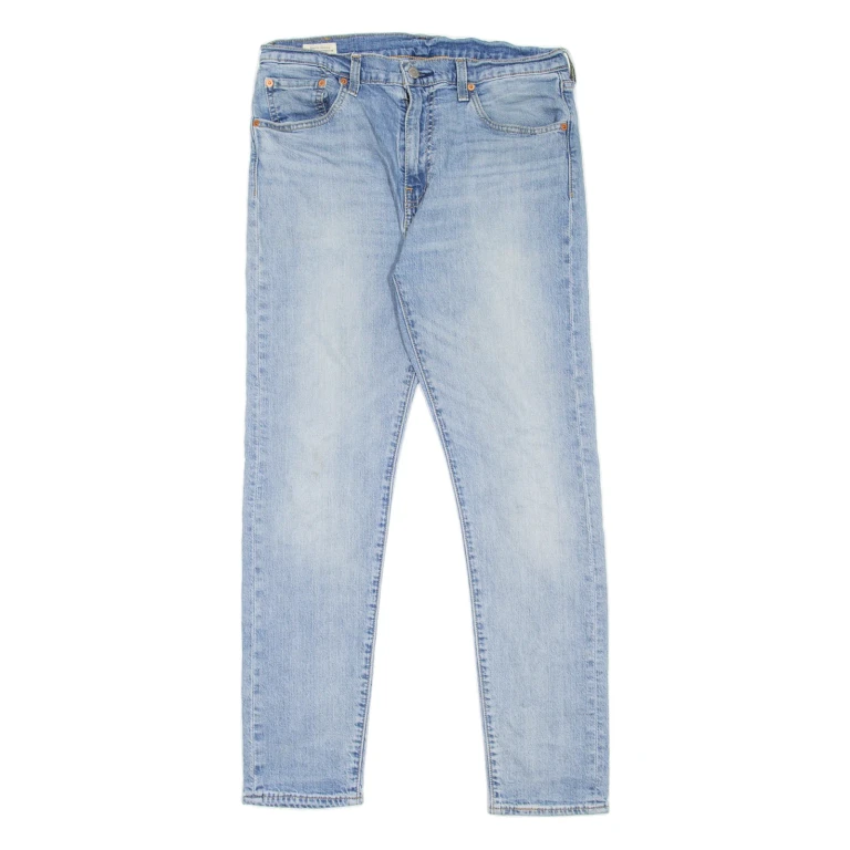 LEVI'S 512 BIG E Jeans Mens Blue Slim Tapered Stone Wash W33 L32