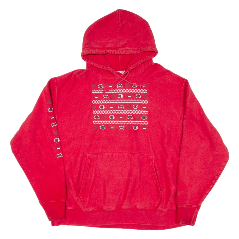 CHAMPION REVERSE WEAVE Gaming Mens Red Hoodie 2XL