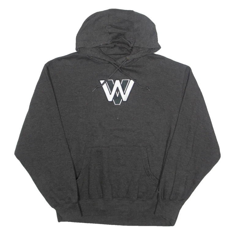BLUE 84 WV Mens Grey Hoodie 90s L