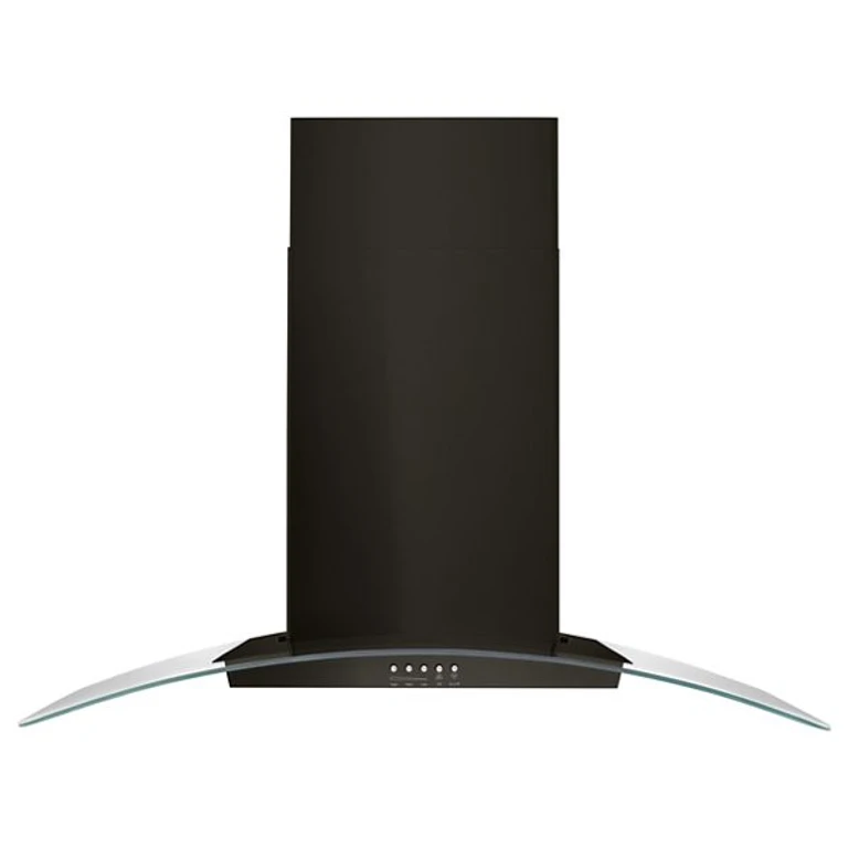 Concave Glass Wall Mount Range Hood in Black 36" WVW51UC6HV