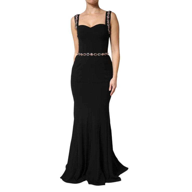 Dolce & Gabbana Black Embellished Sheath Mermaidgown Dress 46+03+vi - Women