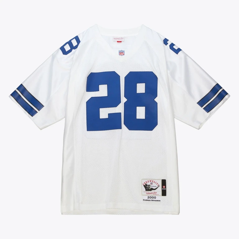 Men's NFL White Jersey Cowboys 2000 Darren Woodson