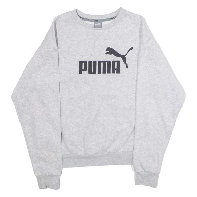 PUMA Mens Sweatshirt Grey Crew Neck S