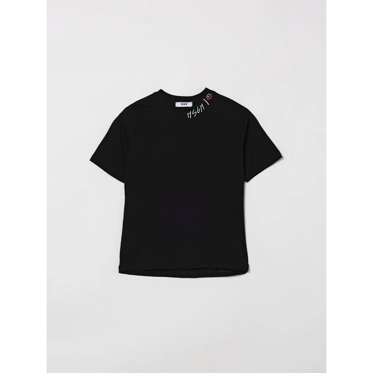 MSGM Kids Cotton T-Shirt With Mini Logo (S6MSJBTH240110)