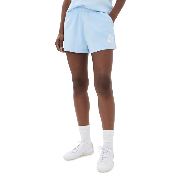 Sporty & Rich NY Crest Disco Shorts Ciel L