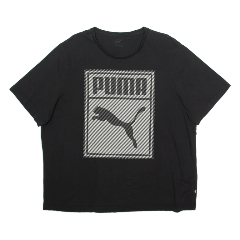 PUMA Mens T-Shirt Black 2XL