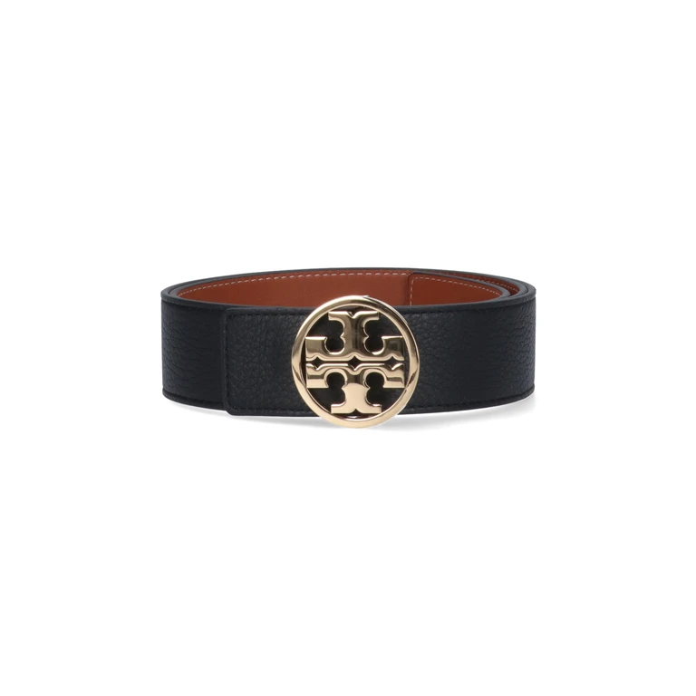 Tory Burch Miller Reversible Belt 1 Black/Silver XS