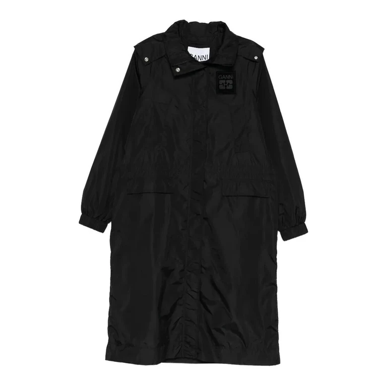 GANNI Flyweight langer Parka mit Bananen-Grafik