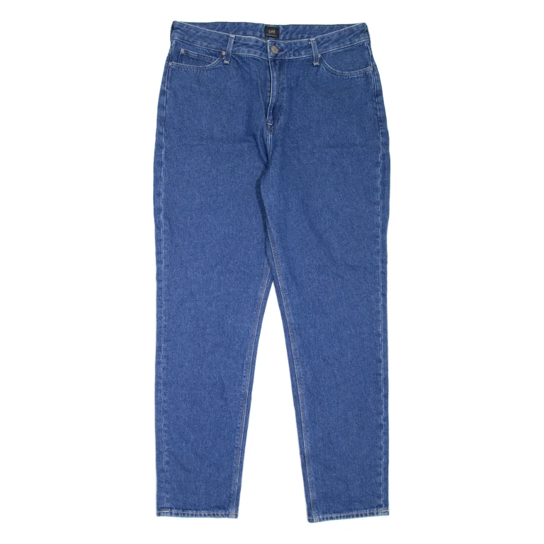 LEE Womens Jeans Blue Regular Mom W33 L30