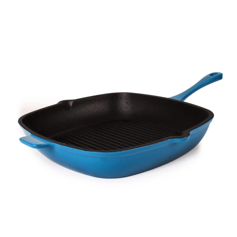 Neo Cast Iron Square Grill Pan 11", Blue