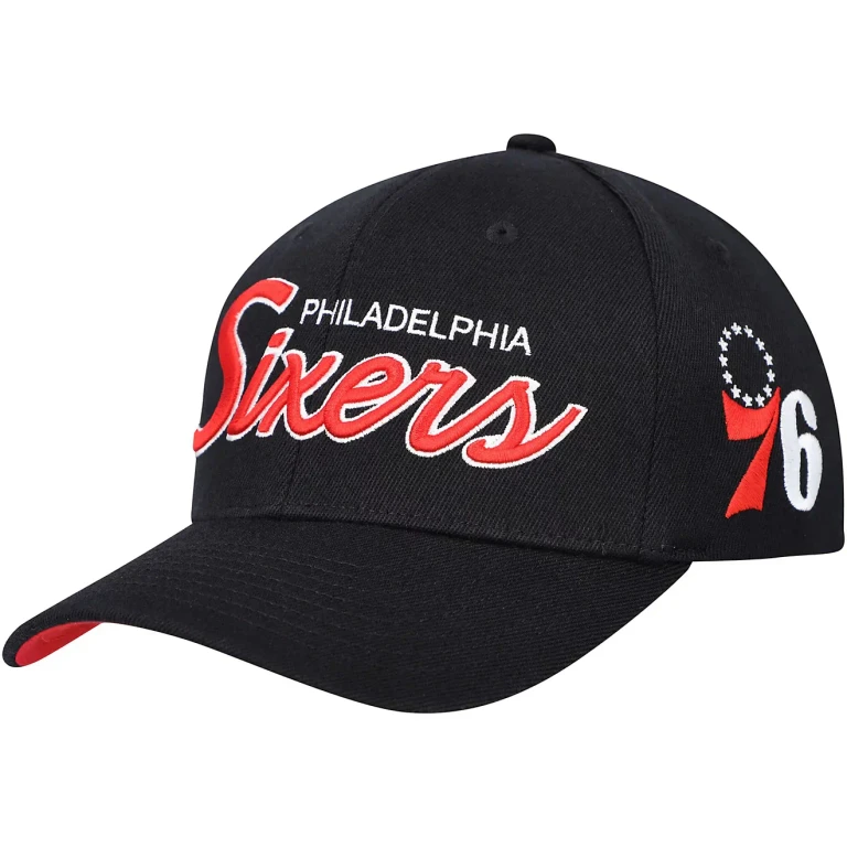 Men's NBA Team Script 2.0 Stretch Snapback 76Ers Snapback Caps