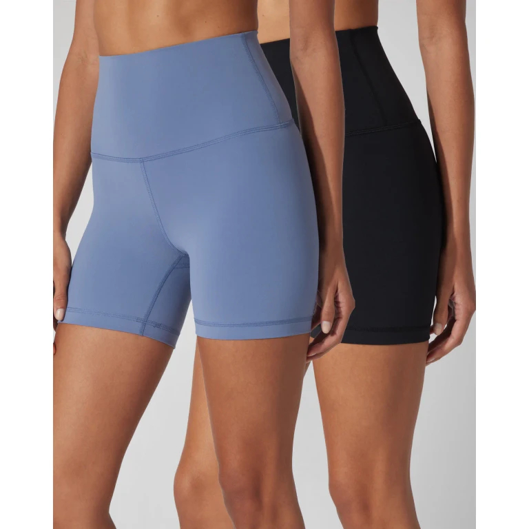 2 PK Skn Everyday 5" Super High Elastic Free Waist Short