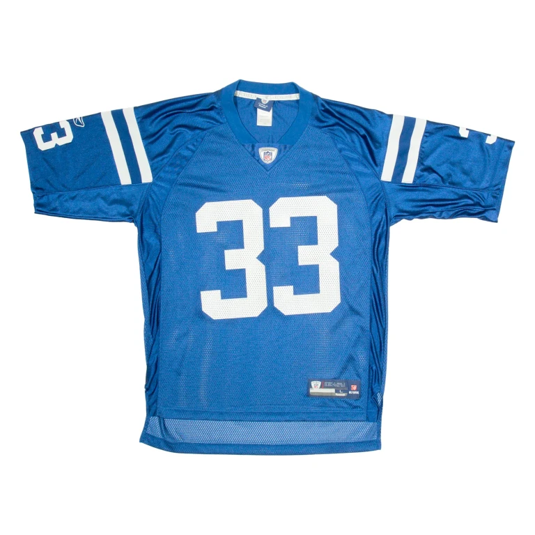 REEBOK NFL 33 Mens Jersey Blue USA V-Neck Nylon L