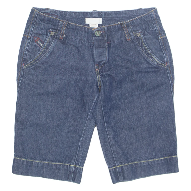 DIESEL Womens Denim Shorts Blue Relaxed S W28