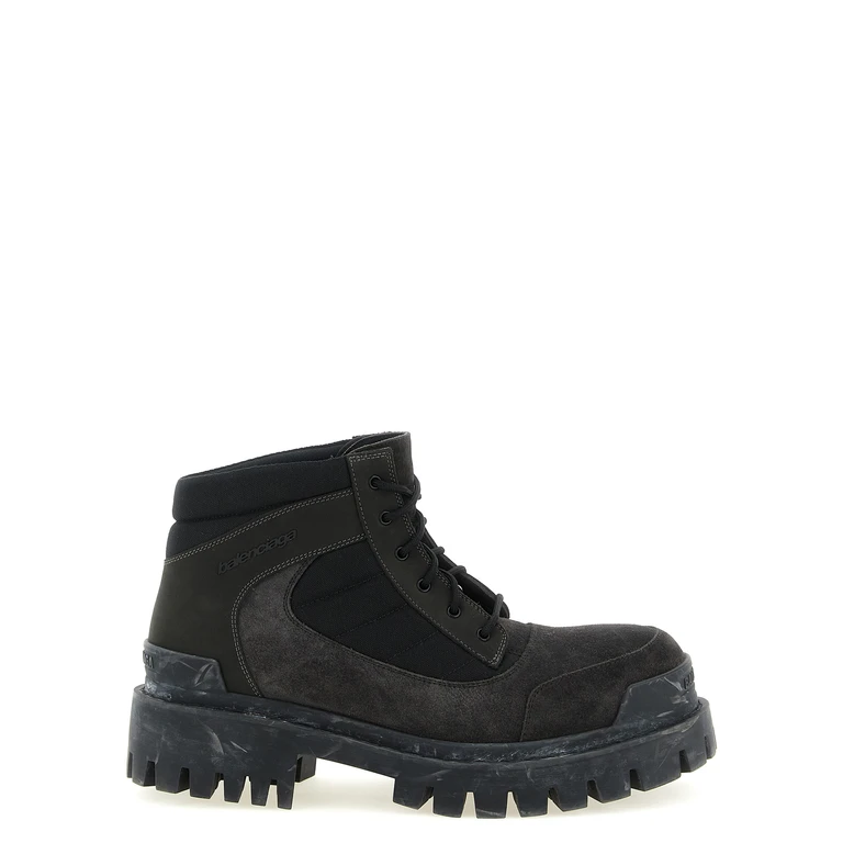 Balenciaga Brown Calfskin Ankle Boots - Men