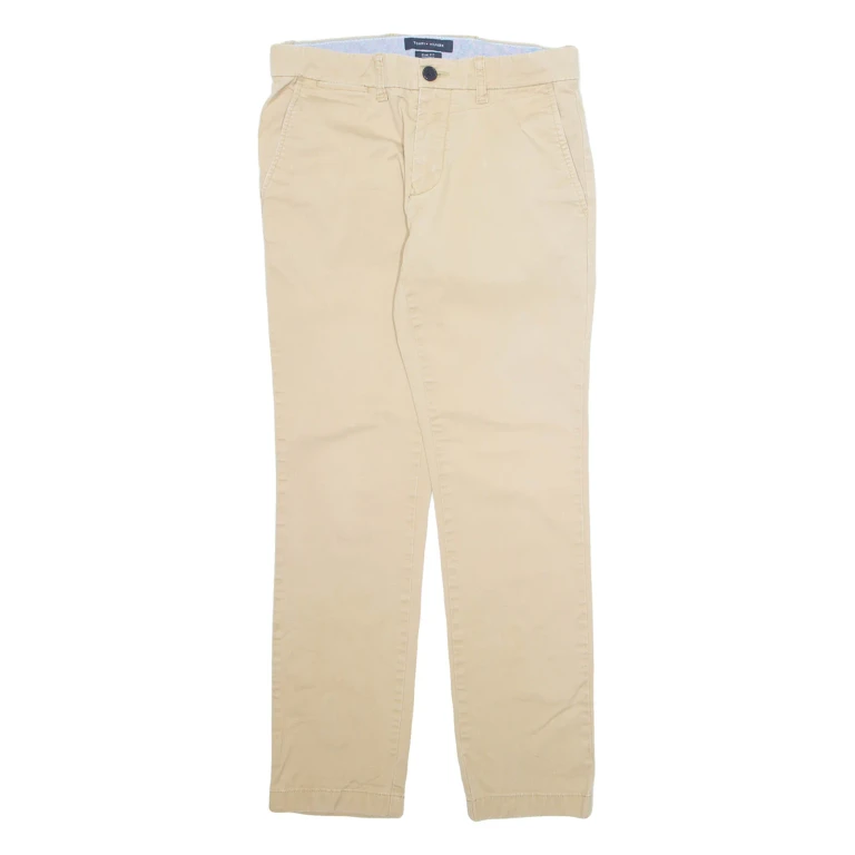 TOMMY HILFIGER Chino Mens Trousers Beige Regular Tapered W29 L30