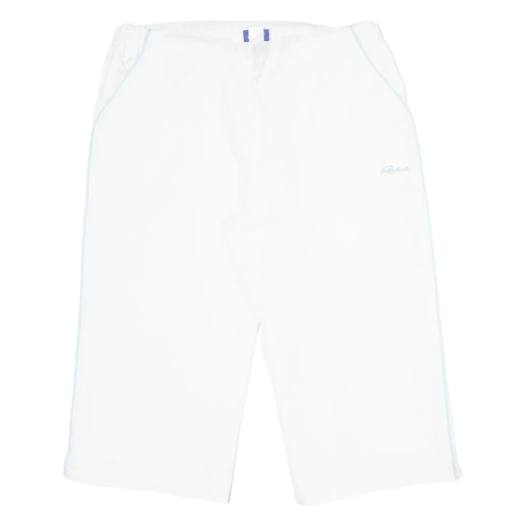 REEBOK 3/4 Length Womens Track Pants White Straight UK 18 W38 L20