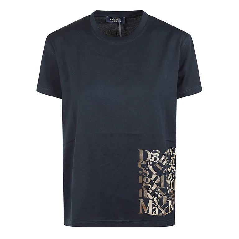 Max Mara S T-Shirt Edile Blue Cotone - Women