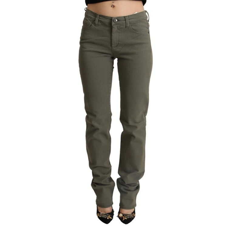 Ermanno Scervino Gray Low Waist Cotton Skinny Denim Trouser Jeans - Women