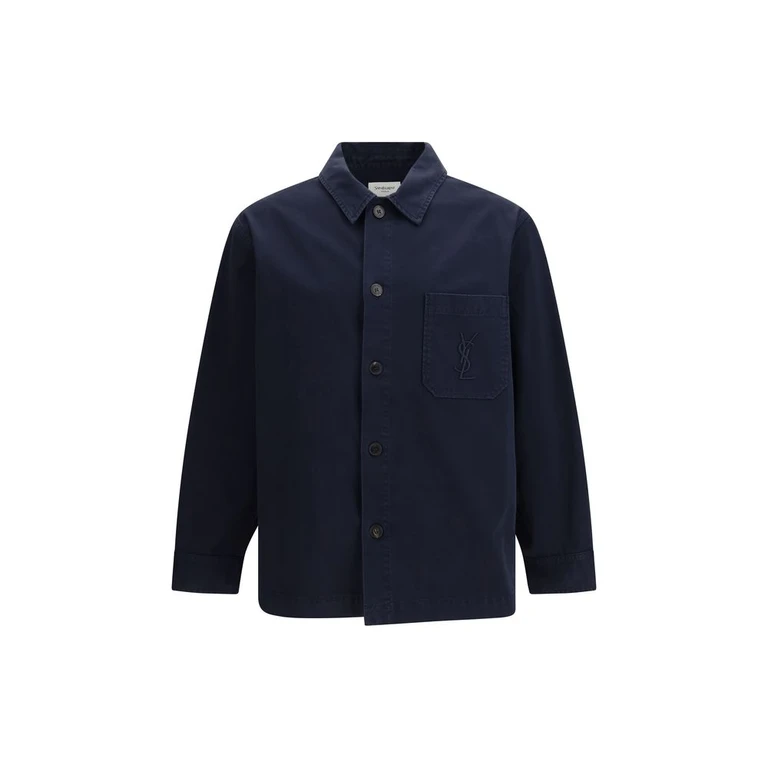 Saint Laurent Blue Cotton Denim Jacket Clothing - Men
