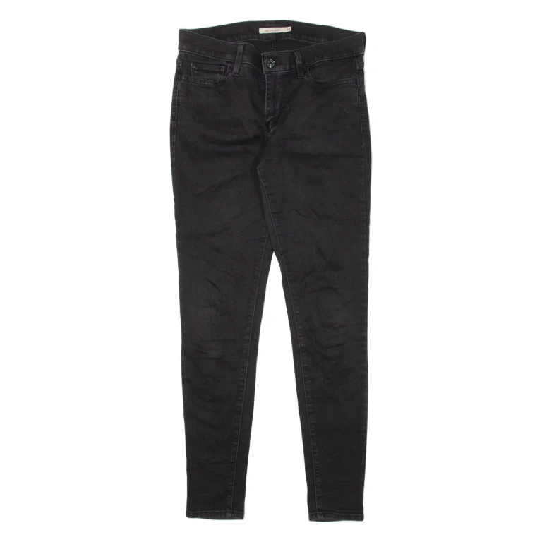 LEVI'S 710 Womens Jeans Black Slim Skinny W28 L30
