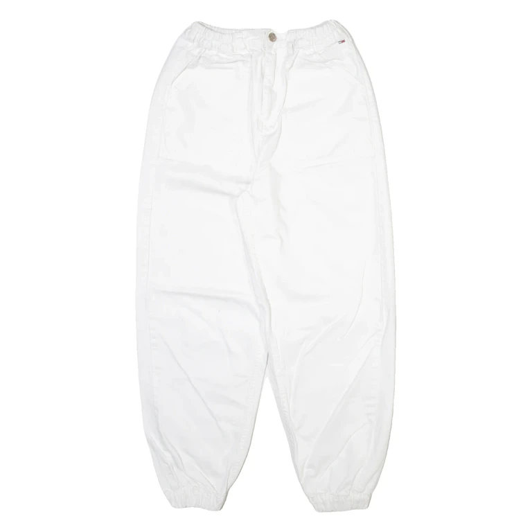 TOMMY HILFIGER Womens Trousers White Relaxed Tapered W24 L26