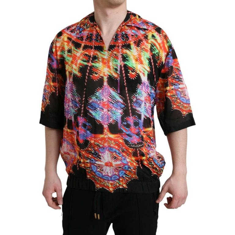 Dolce & Gabbana Multicolor Luminarie Print Cotton T-Shirt - Men