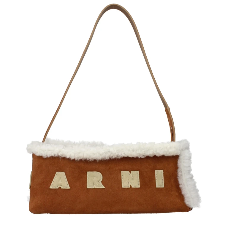 Marni Brown Leather Shoulder Bag - Women