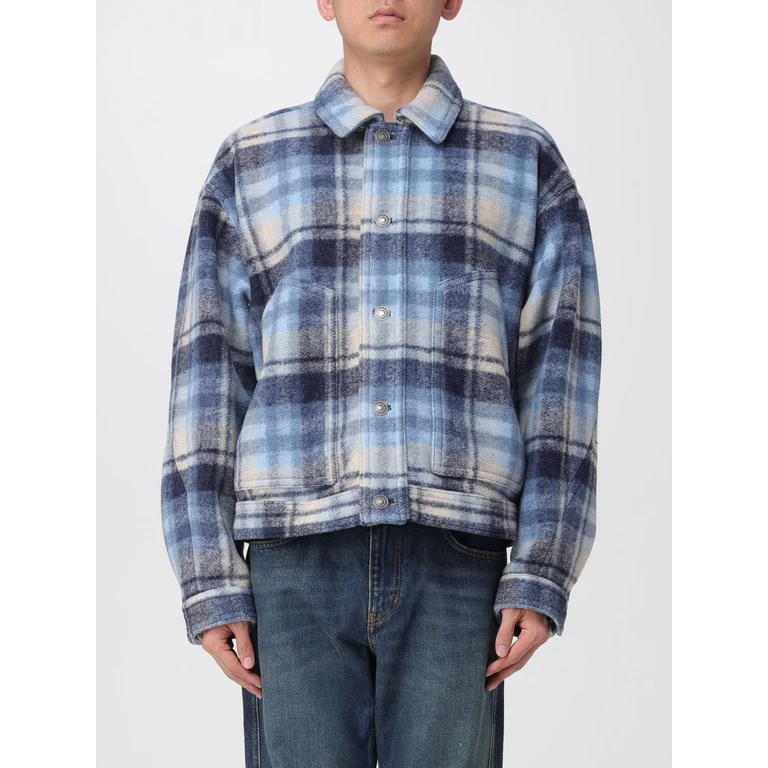 Forest Check Wool Blend Bomber Jacket (VE0277HCD1D01H30BU)