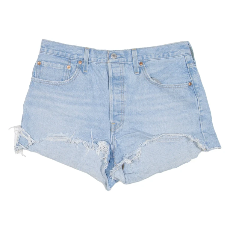 LEVI'S 501 BIG E Womens Denim Shorts Blue M W32