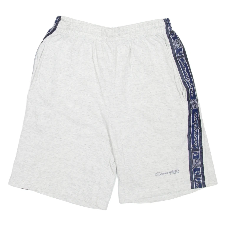 CHAMPION Mens Sports Shorts Grey L W26