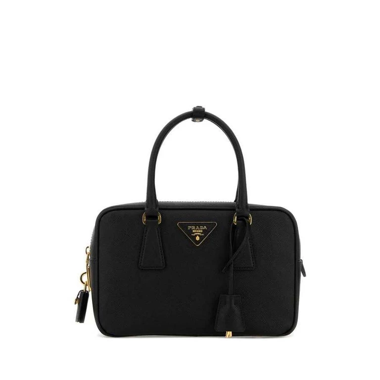 Black Leather Handbag Nero Borse A Mano