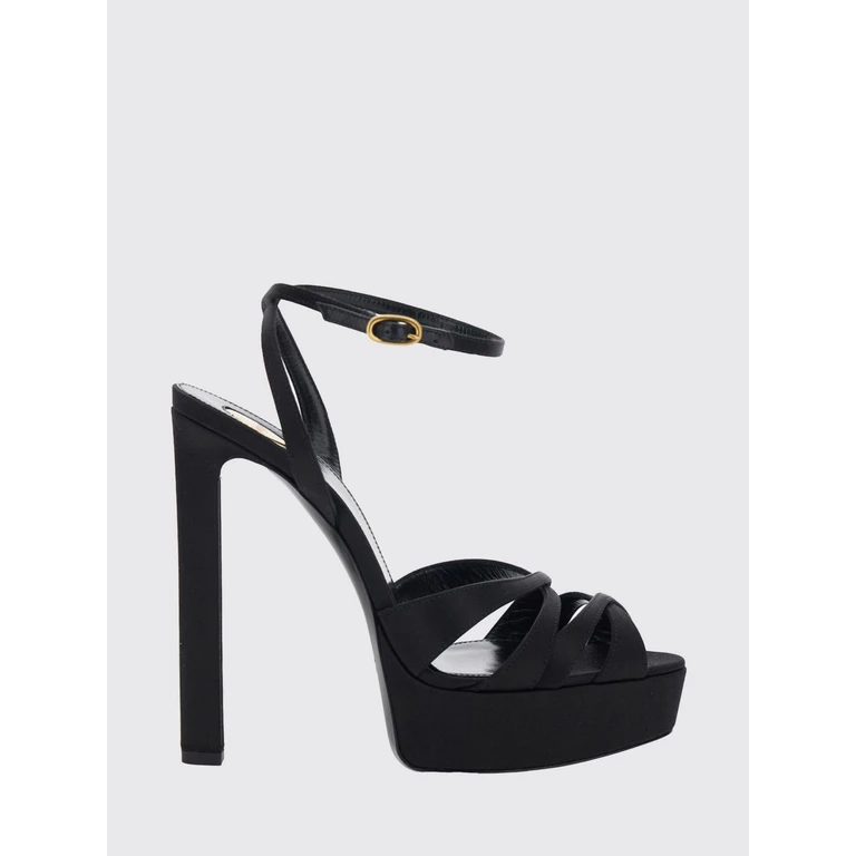 Chandelle Satin Platform Sandals with High Square Heel (8607219QNAO1000)