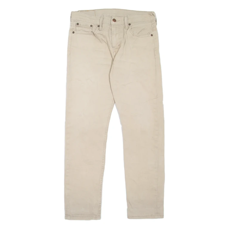 LEVI'S 502 Jeans Mens Beige Regular Tapered W30 L27