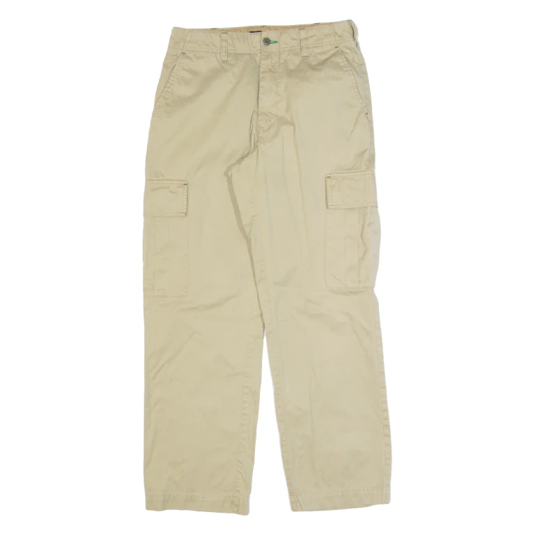 TOMMY HILFIGER Cargo Workwear Mens Trousers Beige Regular Straight W29 L30
