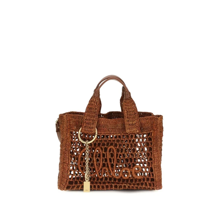 Chloé Brown Raffia Shoulder Bag - Women