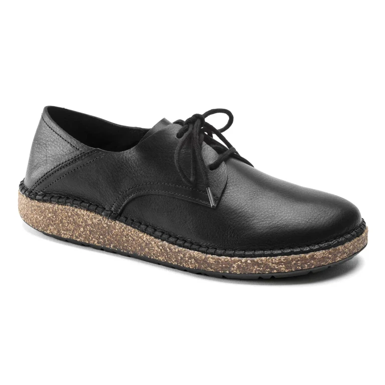 Gary Leather Vintage Wood Black Shoes