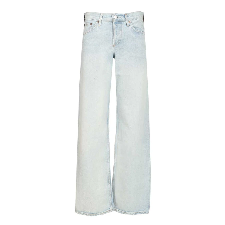 Agolde Low Rise Loose jean Light Blue Regenerative Cotton - Women