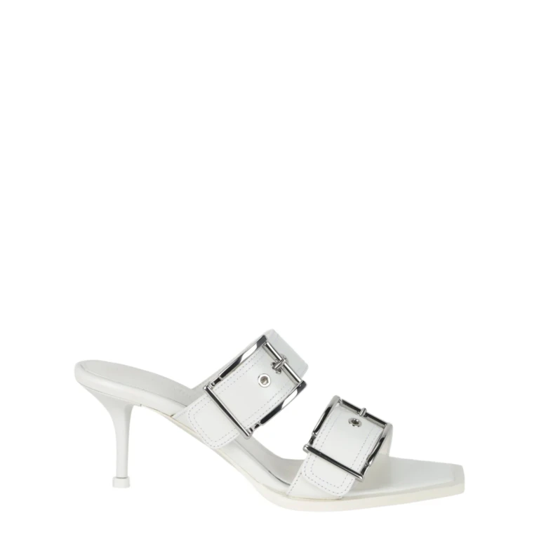 Double Buckle Punk Mules