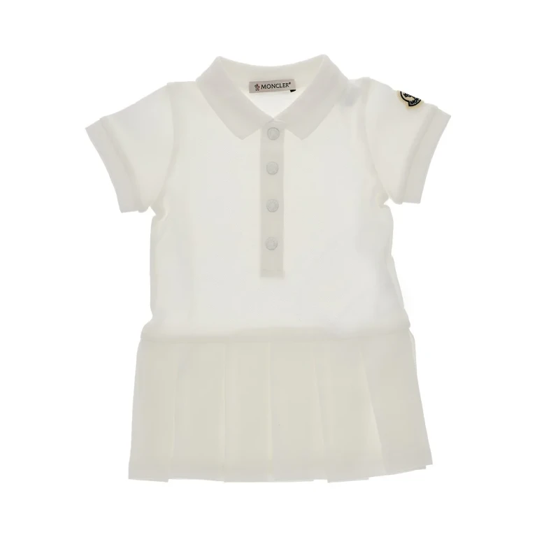 Abito mini polo Moncler in piqué per neonati 6-9M