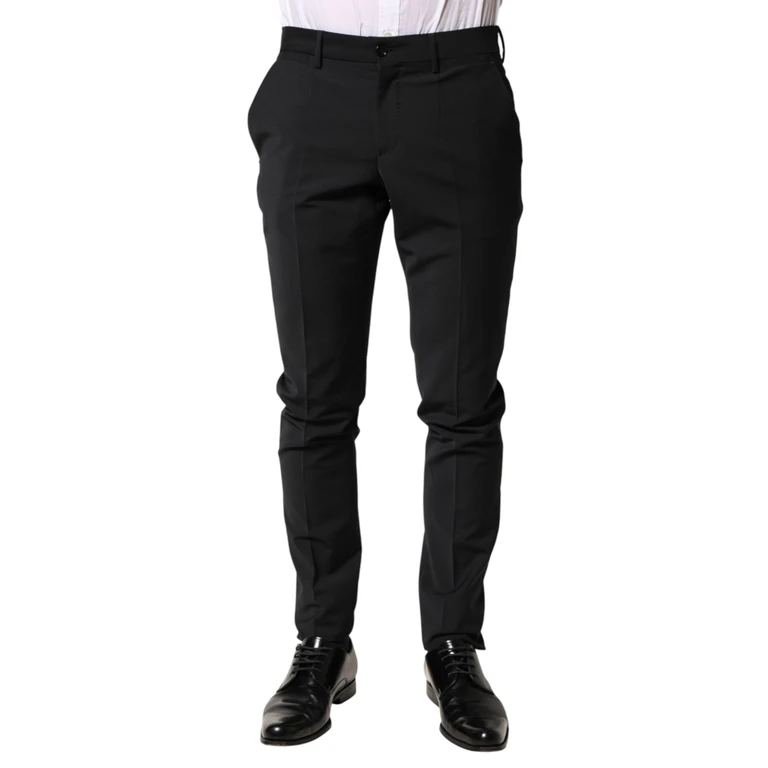 Dolce & Gabbana Black Wool Formal Dress Men Trouser Pants 04+pl+wo - Men