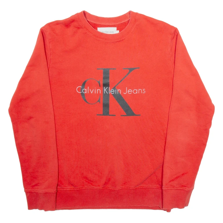 CALVIN KLEIN JEANS Mens Sweatshirt Red M