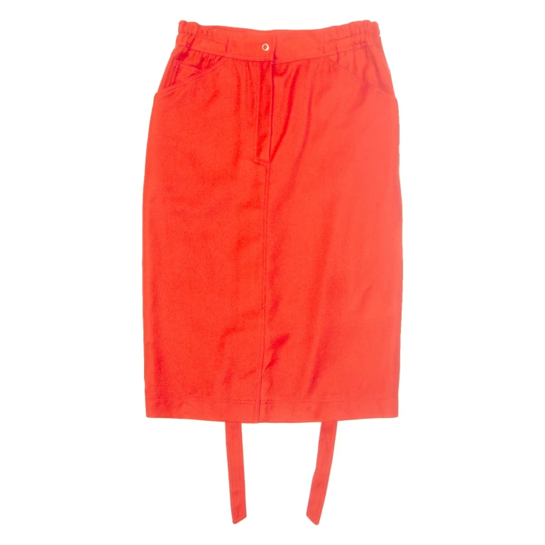 MARIA GIOVANNA Womens Pencil Skirt Red Midi UK 12