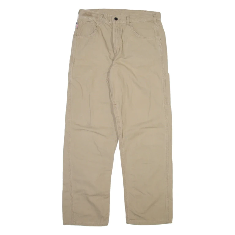 CARHARTT Mens Trousers Beige Relaxed Straight W34 L31