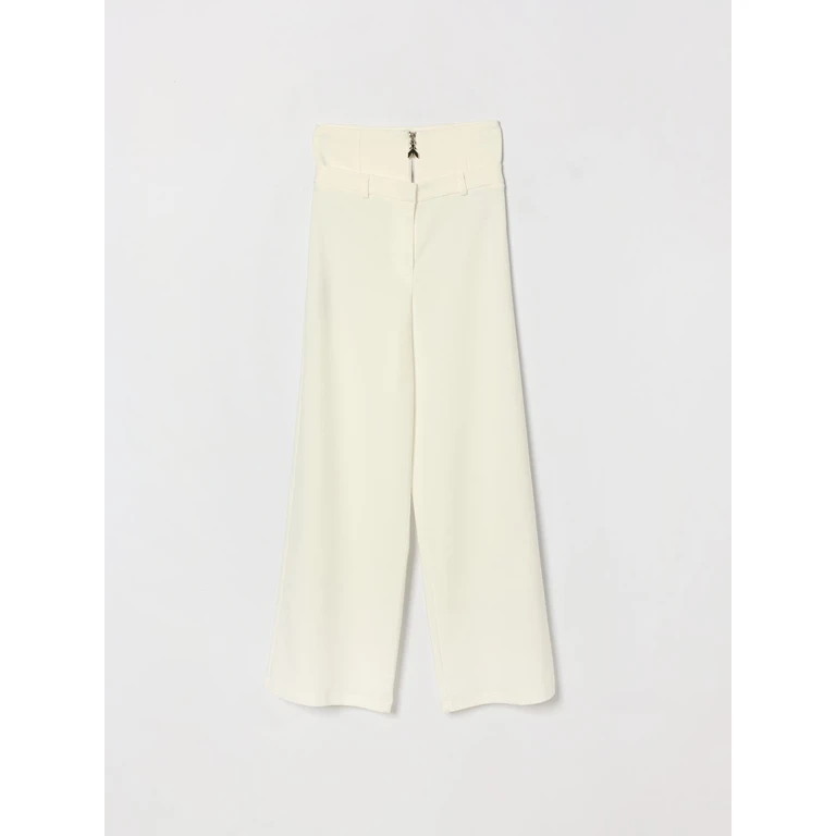Girl's High-Waisted Straight-Leg Crêpe Trousers with Zip (7P0431A555W146)